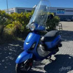 Sym Fiddle2 2020 mat blauw — voorkant geel kenteken te koop bij Hovingh Scooters Groningen
