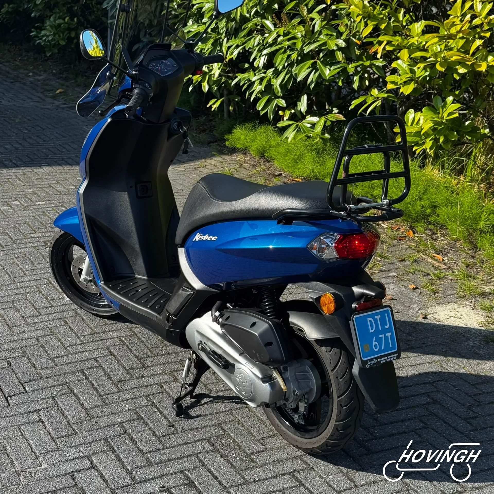 Peugeot Kisbee 2019 blauw schuine achterkant links