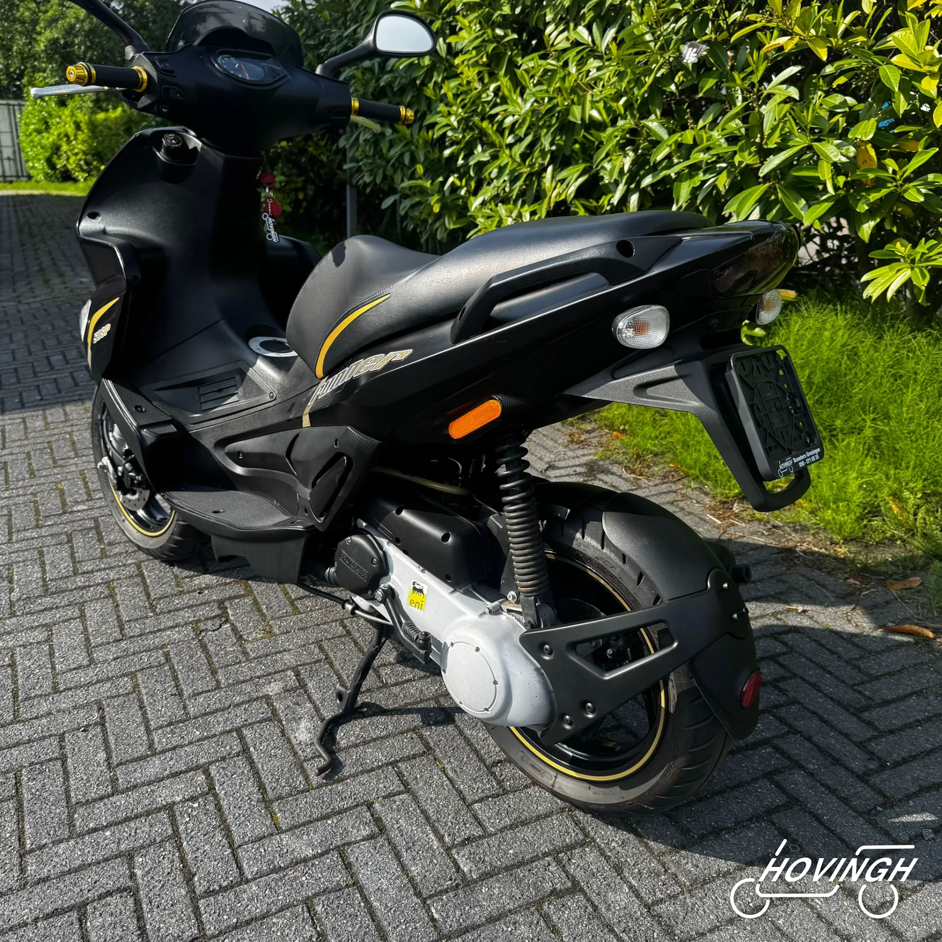 Gilera Runner RST 2008 black schuine achterkant links
