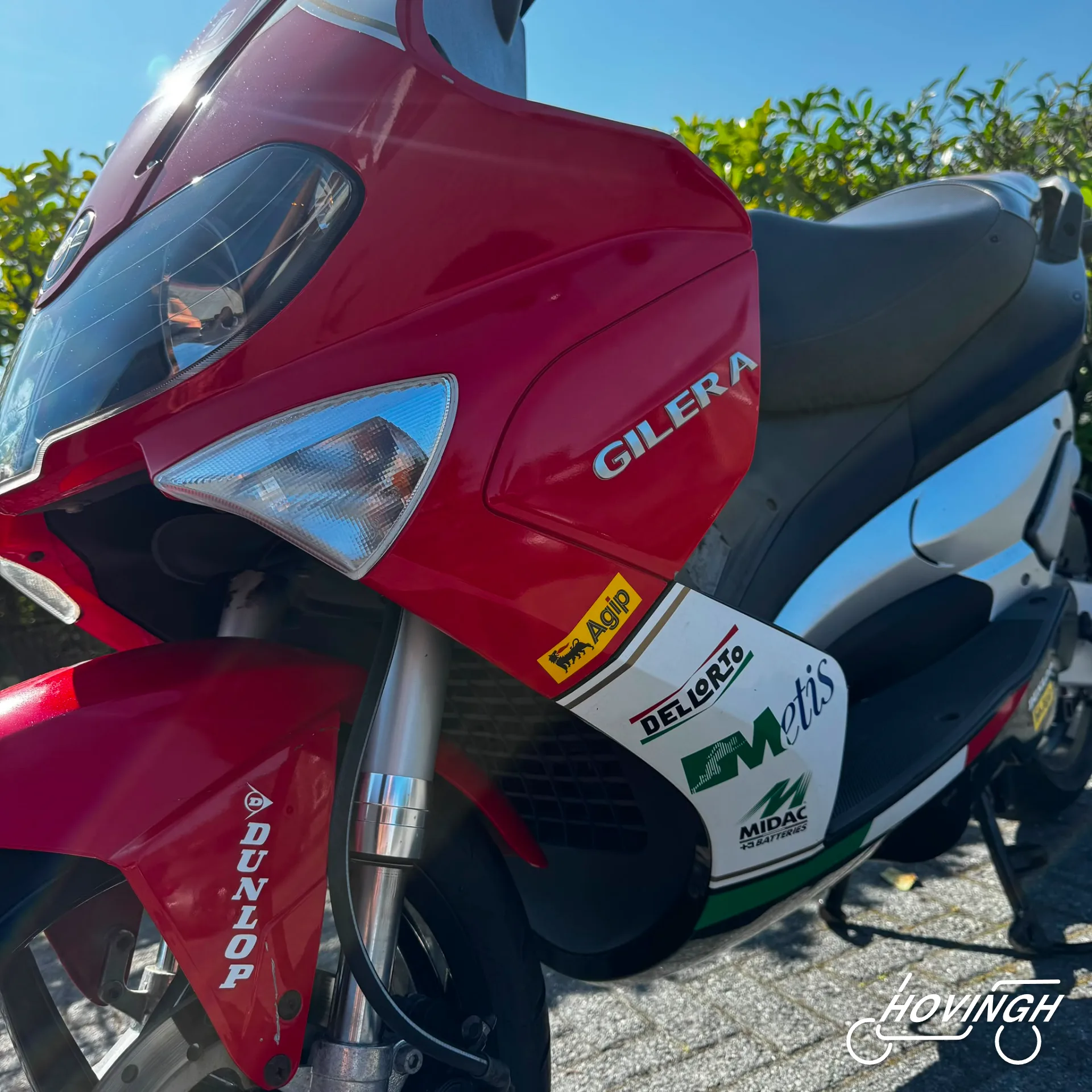 Gilera Runner RST Marco Simoncelli 58 schuine voorkant rechts geel kenteken