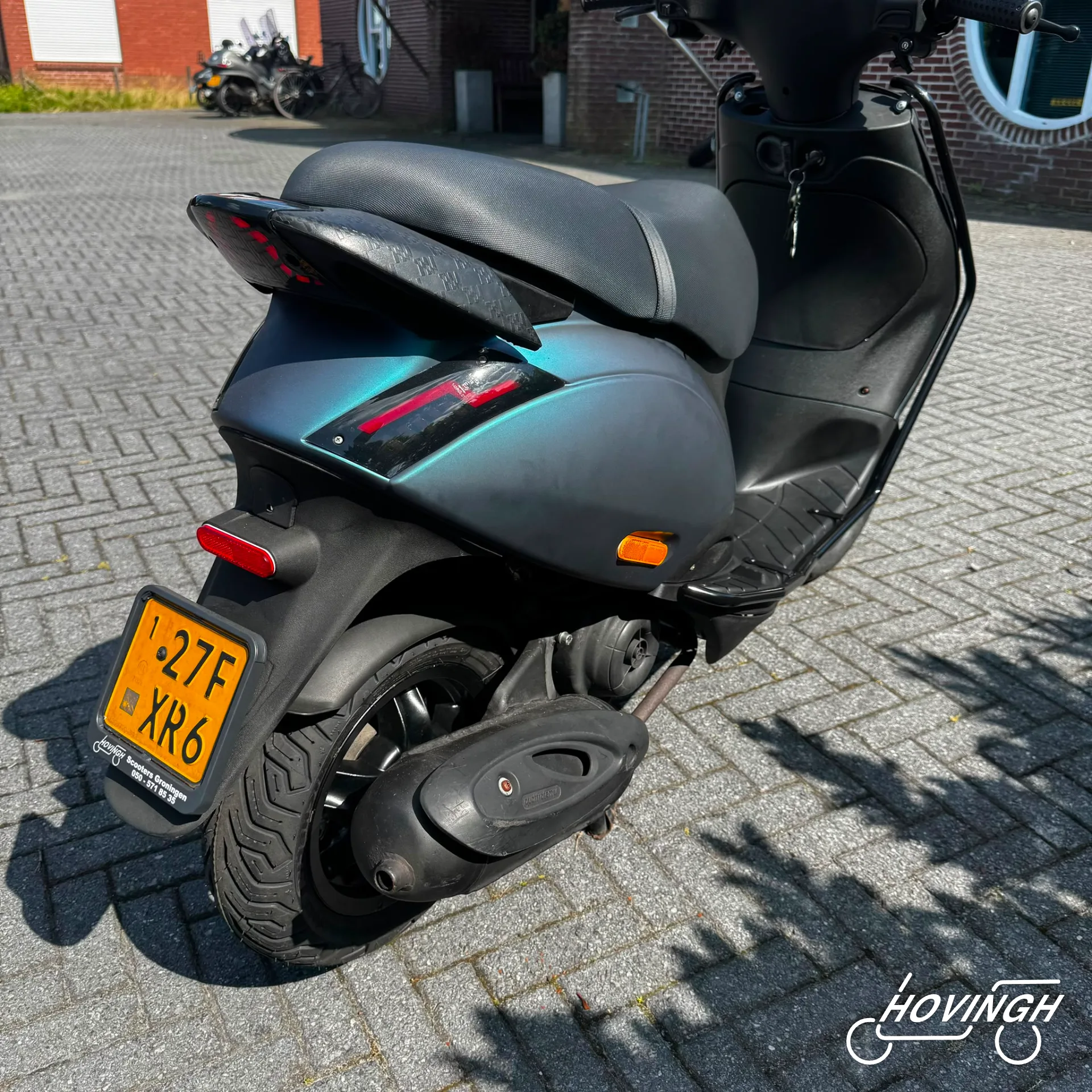 Piaggio zip 4T mat cameleon 2006 nummerplaat geel kenteken