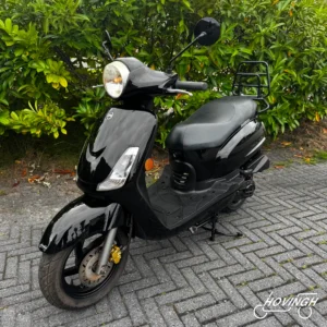 Sym Fiddle2 2013 zwart — voorkant geel kenteken te koop bij Hovingh Scooters Groningen
