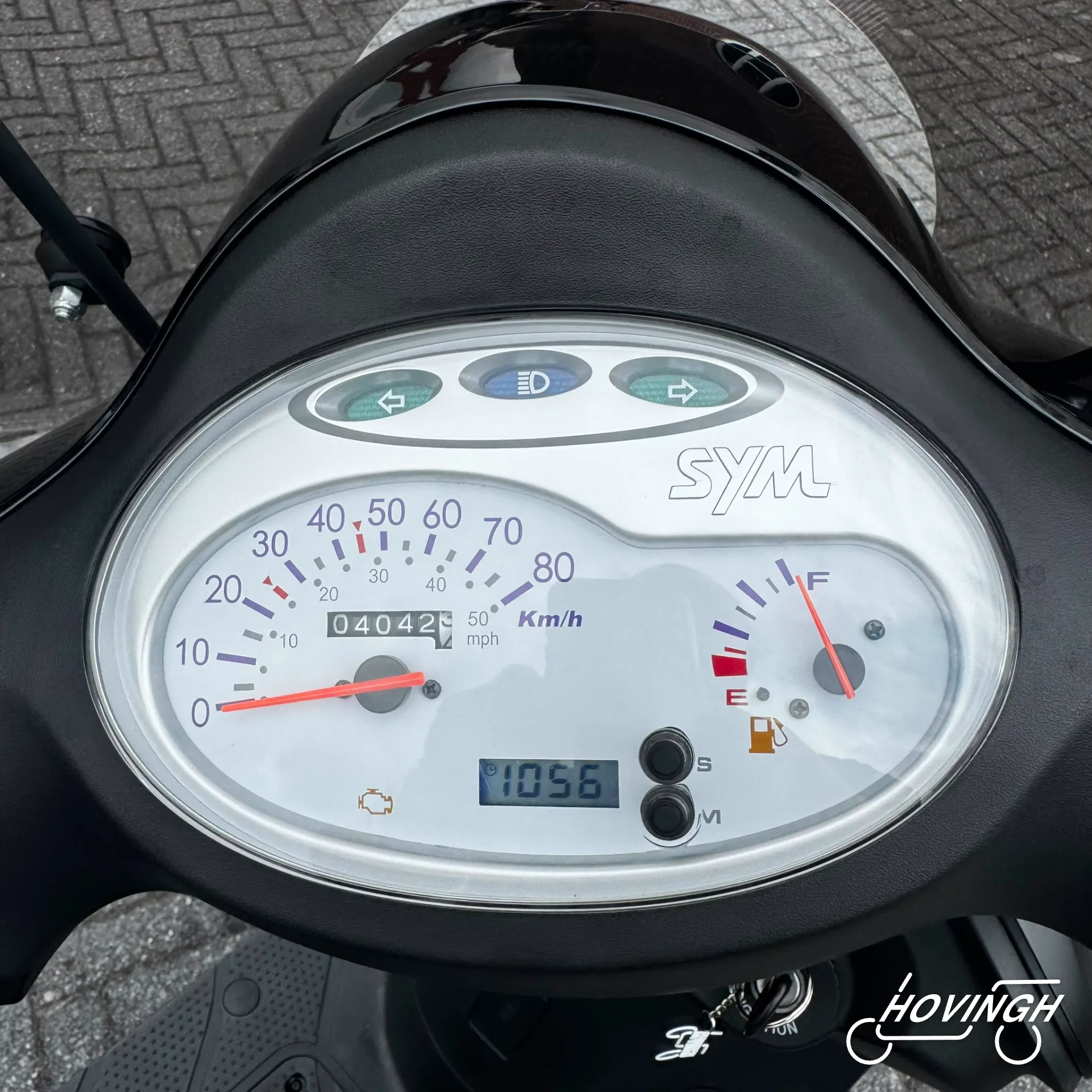 Sym Fiddle2 2020 kilometerstand display — 4000 km