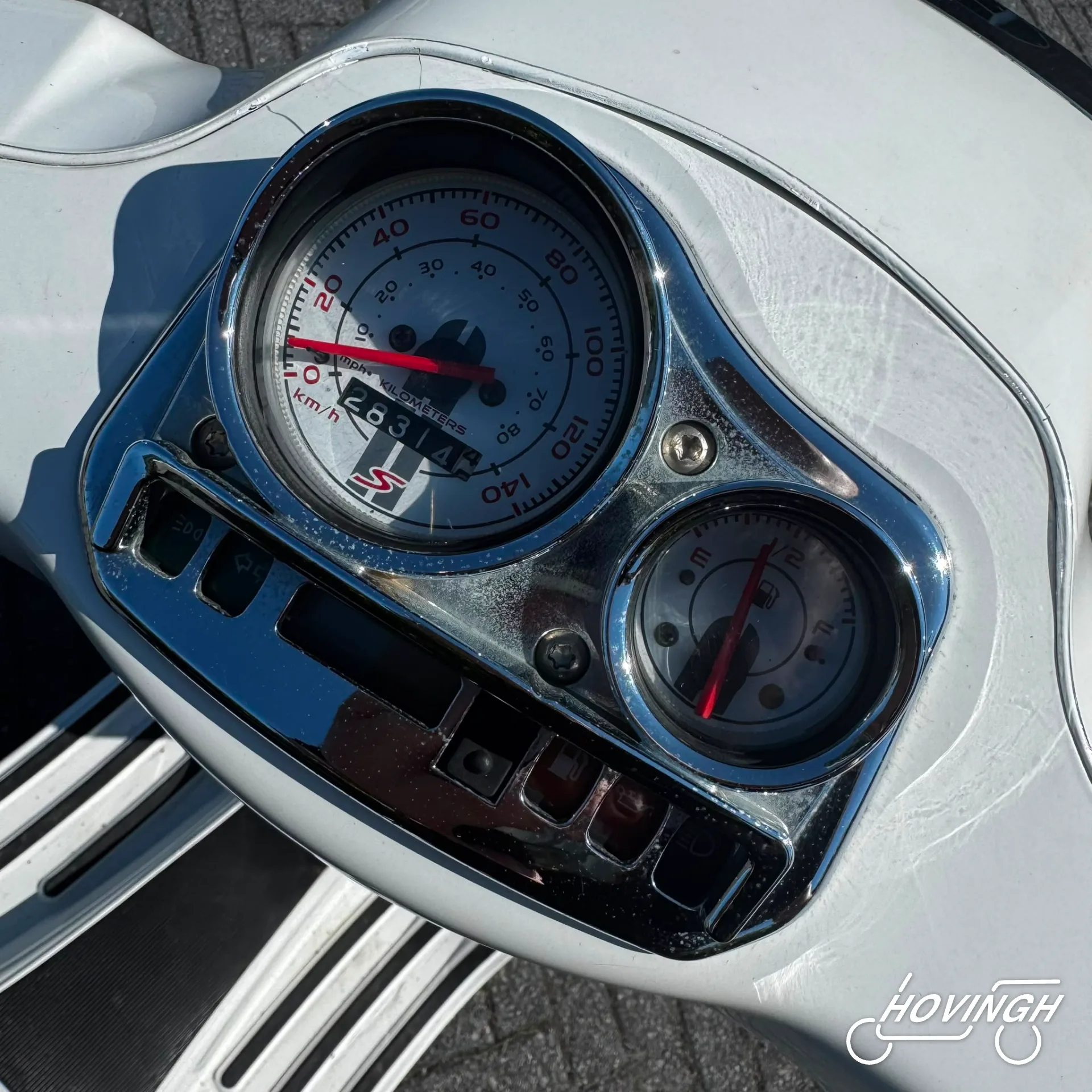 Vespa S 125cc A1 2009 kilometerstand display — 28000 km