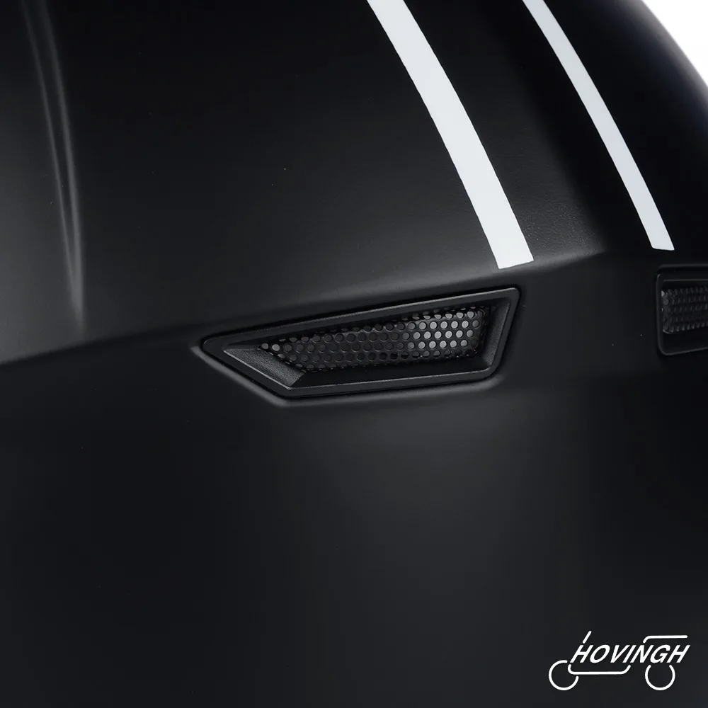 Vito Moda jethelm Zwart Bruin - detail 2