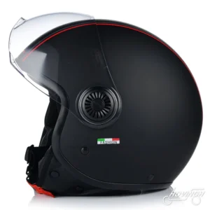 Vito Moda jethelm Zwart Rood - aanzicht 1