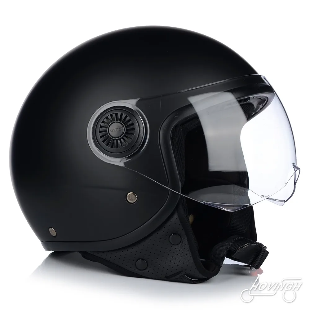 Vito Moda jethelm Zwart - aanzicht 6