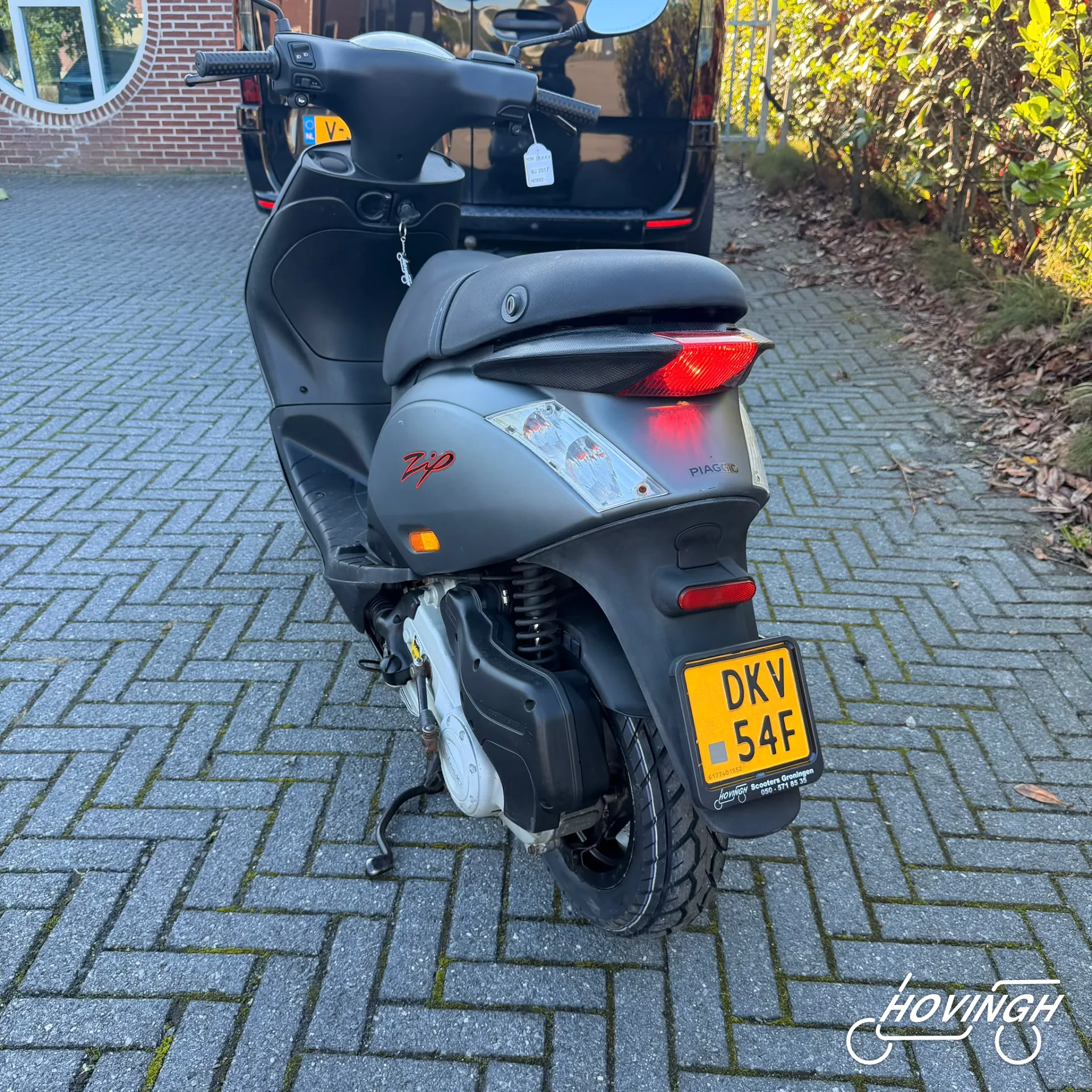 Piaggio Zip 4T 2017 nummerplaat geel kenteken